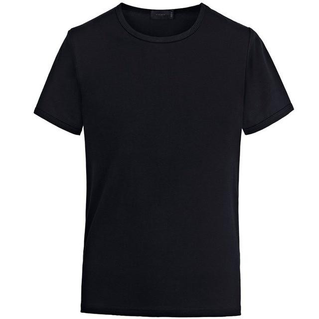 Cotton Plain Short Sleeve Fashion Men T-shirt
