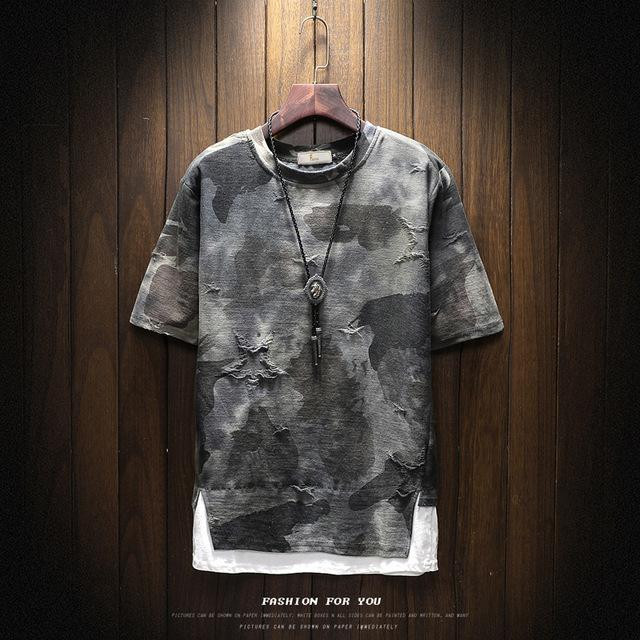 Best Seller Men Fashion Design Short Sleeve Tactical Camouflage T-shirt