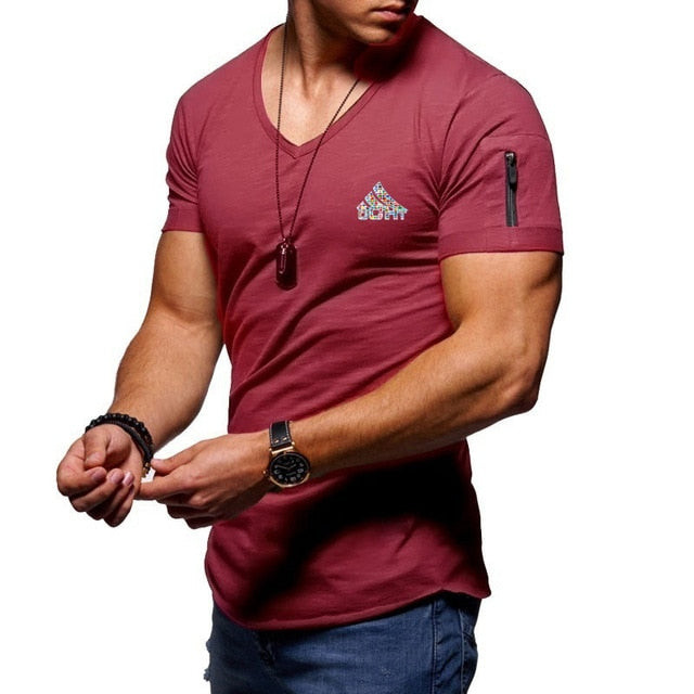 Men Casual Sports Sweat Absorbent Short Sleeve T-Shirt