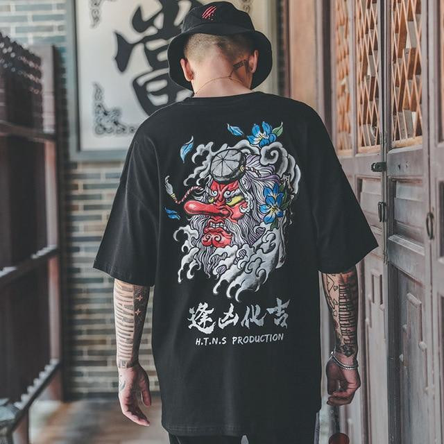Hip Hop Men Japan Devil Harajuku Tshirt
