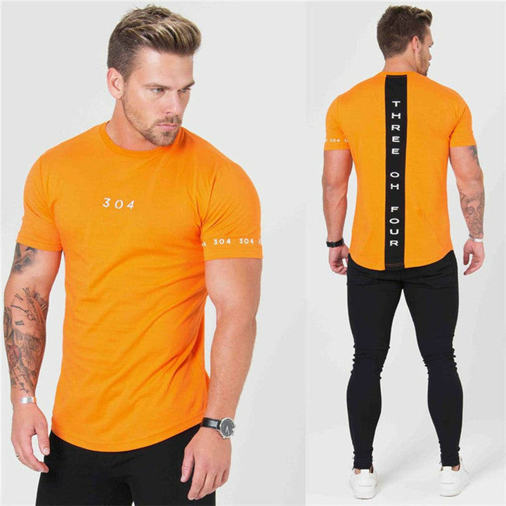 Men Fashion Extend Cottom Short Sleeve Gyms T-Shirt