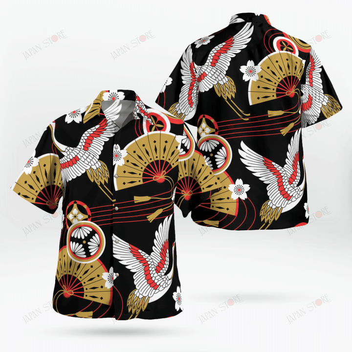 Japanese Crane Hawaii Shirt 02