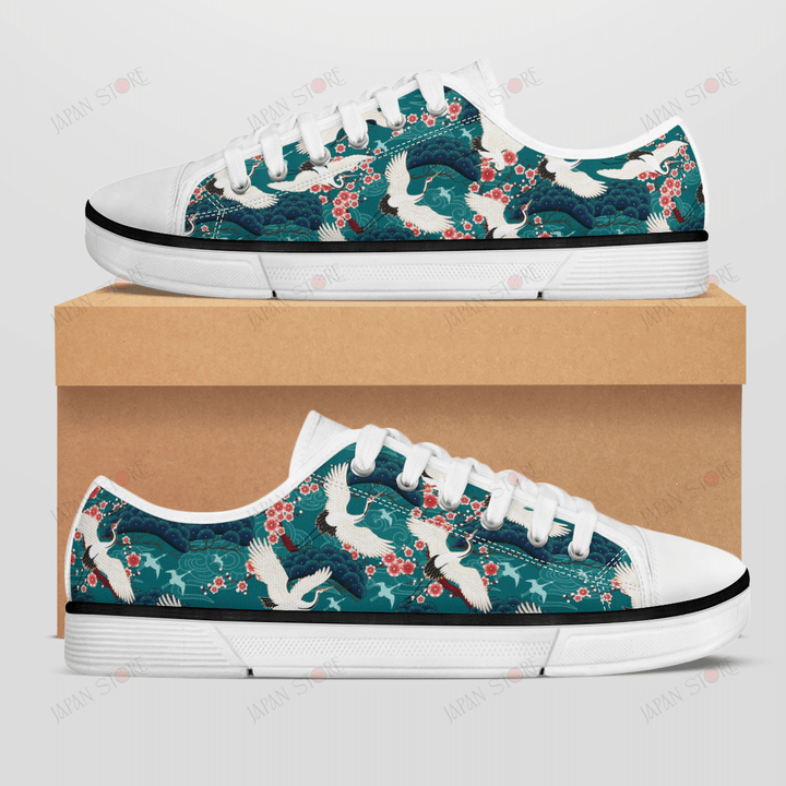 Japanese Culture  Flamingoes Lowtop Shoes 02