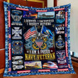 Premium Unique Navy Veteran Quilt Ultra Soft and Warm NHT110503DS