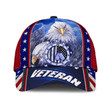 Premium Men's Veteran Cap Eagle Blue Color