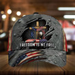 Freedom Isnt Free Men's Veteran Cap U.S Flag Iron Pattern