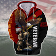 Proud To Be An American Veteran Zip Hoodie XC6005