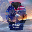 Premium U.S Navy Veteran Collection Zip Hoodie PVC291102
