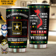 Personalized Proud Vietnam Veteran Tumbler TVN180104