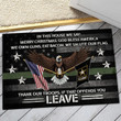 US Veteran Doormat - Thank Our Troops PVC180818