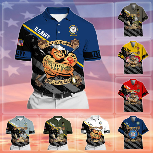 Premium All Gave Some Some Gave All US Veteran Polo And Hawaii Shirt NPVC230203