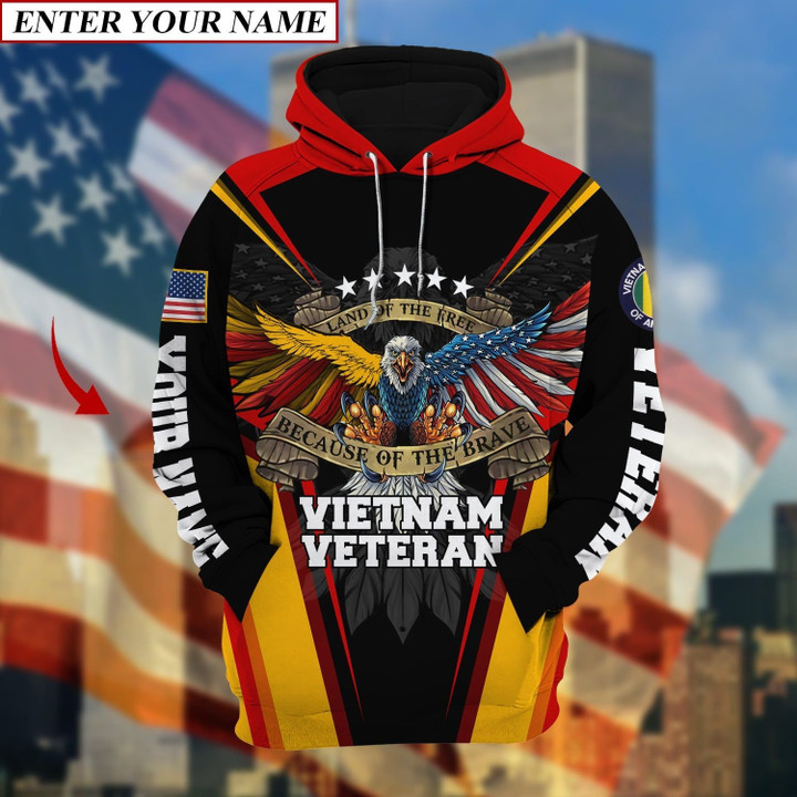 Unique Personalized Land Of The Free Vietnam Veteran Hoodie TVN091004