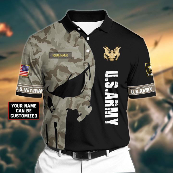 Personalized Premium Veteran U.S Army 1 3D Polo All Over Printed NDT260501MT