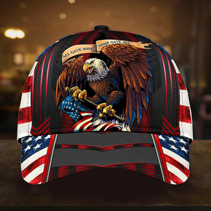 Patriotic Veteran Eagle Cap 3D