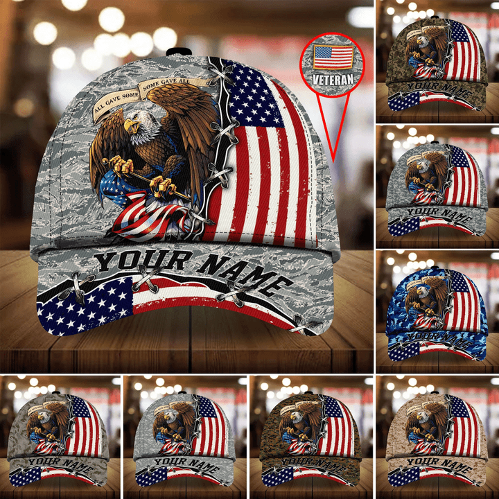All Gave Some Veteran Cap 3D Camo Personalized