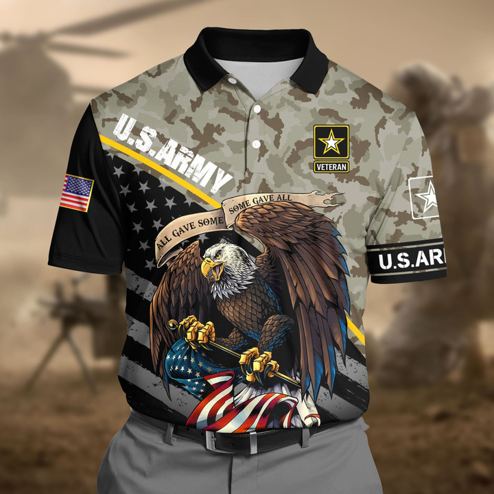 Premium U.S Army Pattern 2 3D Polo All Over Printed DDD160602MT
