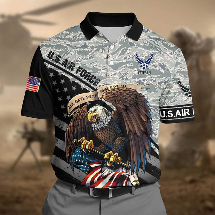 Premium U.S Air Force 3D Polo All Over Printed DDD160602MT