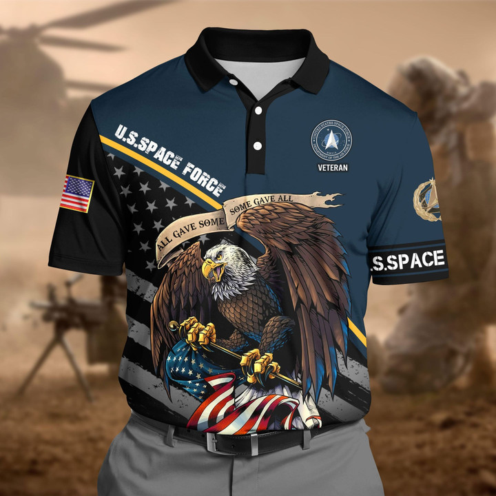 Premium Space Force 3D Polo All Over Printed DDD020601MT