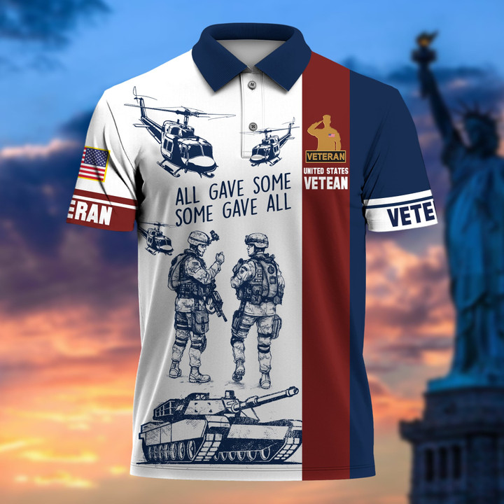 All Gave Some Some Gave All U.S Veteran Polo Shirt PVC200501
