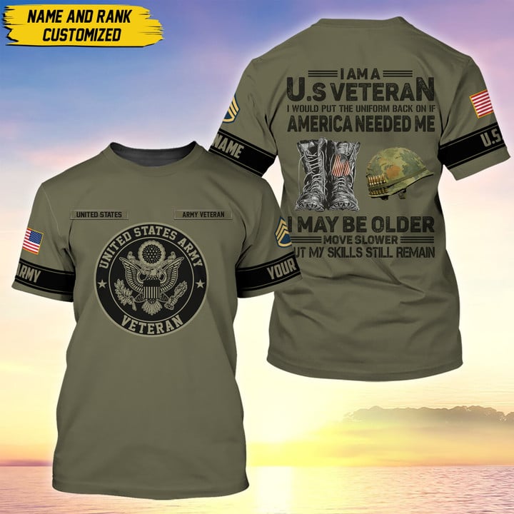 Premium Personalised I Am A U.S Veteran T-Shirt PVC220601