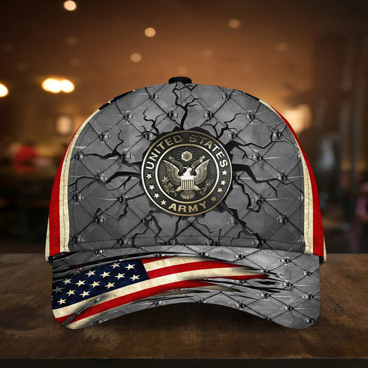 Premium U.S Veteran 3D Cap Flag USA Printed PVC240602