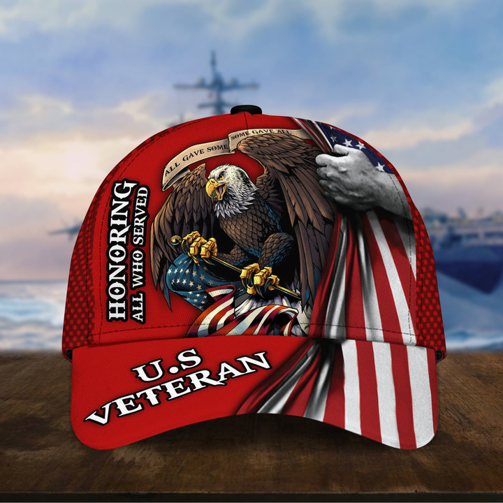 Premium Honoring All Who Served U.S Veteran Cap MH020604