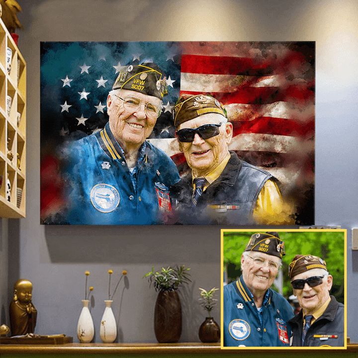 Patriot's Customized Veteran Portrait Canvas NPVC190820