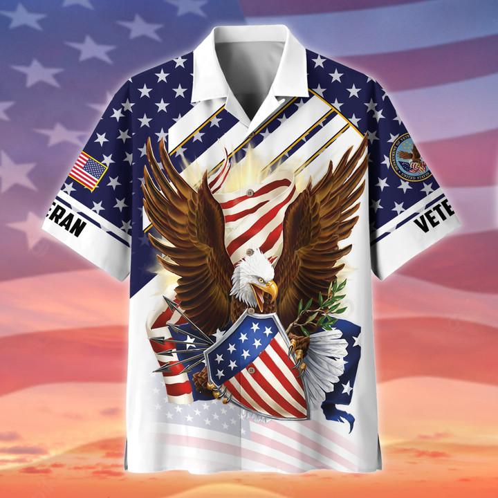 Premium Eagle US Veteran Polo And Hawaii Shirt NPVC140201