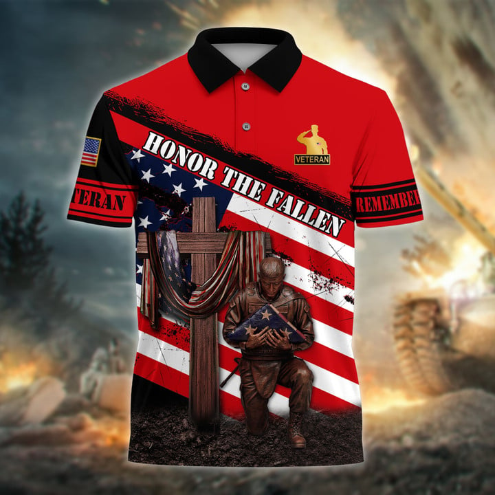 Premium Honor The Fallen US Veteran Polo And Hawaii Shirt NPVC220202