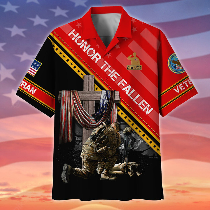 Premium Honor The Fallen US Veteran Hawaii Shirt NPVC150502