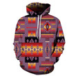 GB-NAT00046-3HOO-07 Purple Native Tribes Pattern Native American All Over Hoodie - 1