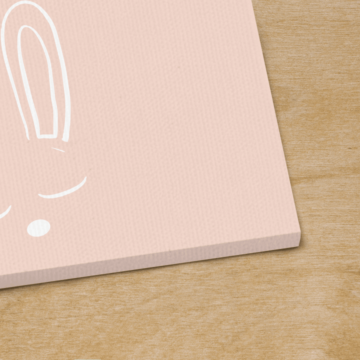 pink bunny canvas