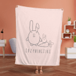 rabbit & bunny fleece blanket