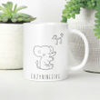 happy elephant mug