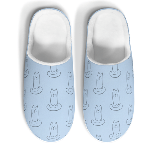 silly cat comfy slippers