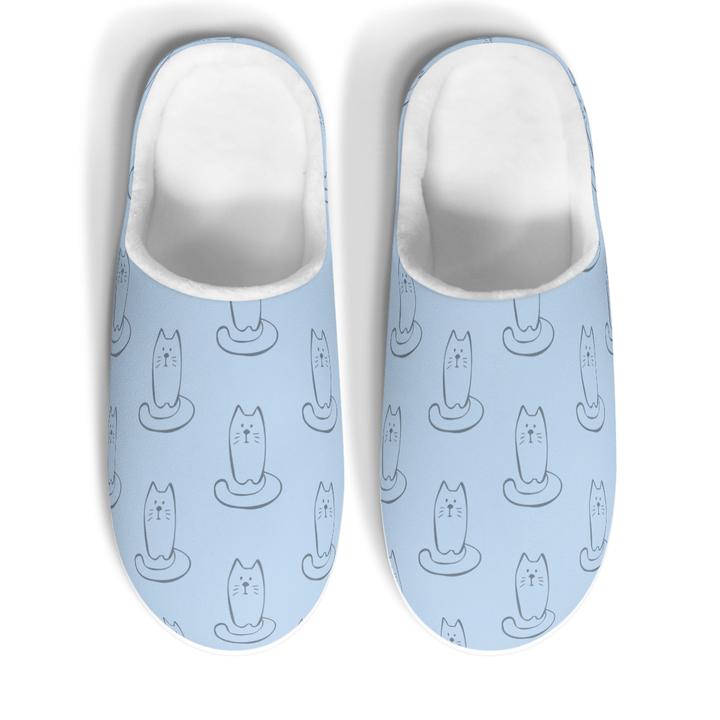 silly cat comfy slippers