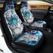 White Tiger Car Seat Cover | Universal Fit Car Seat Protector | Easy Install | Polyester Microfiber Fabric | CSC1738