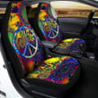 Peace Symbol Car Seat Cover | Universal Fit Car Seat Protector | Easy Install | Polyester Microfiber Fabric | CSC1745