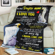 Custom Name Blanket Penguin Personalized Blanket - Gift For Daughter - Fleece Blanket