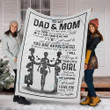 Customs Blanket To My Dad And Mom - Perfect Gift For Dad And Mom - Fleece Blanket