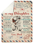 Love Letter Gift From Dad To Daughter Be Brave Fleece Blanket
