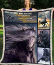 Horse Never Forget Who You Are Braver Than You Believe Sherpa Fleece Blanket Yk