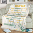 Personalized To My Dad Fleece Blanket When Friends Walk Away Great Customized Gift For Father'S Day Birthday Christmas Thanksgiving