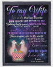 Personalized To My Wife Llama Fleece Blanket From Husband How Much You Mean To Me Great Customized Blanket Gifts For Valentine'S Day Birthday Christmas Thanksgiving