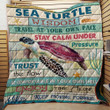 Sea Turtle Wisdom Travel Quilt Cijmp