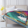 Dolphin Throw Blanket - Couple Dolphins In Sunrise Quilt Blanket - Gifts For Dolphin Lovers
