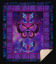 Beautiful Butterfly Sherpa Fleece Blanket Ykul