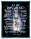 To My Daughter From Mom Zebra Yq1101357Cl Fleece Blanket