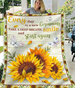 Sunflower Everyday Is A New Beginning Yq1201421Cl Fleece Blanket