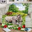 Elephant Reflections Yw0701437Cl Fleece Blanket